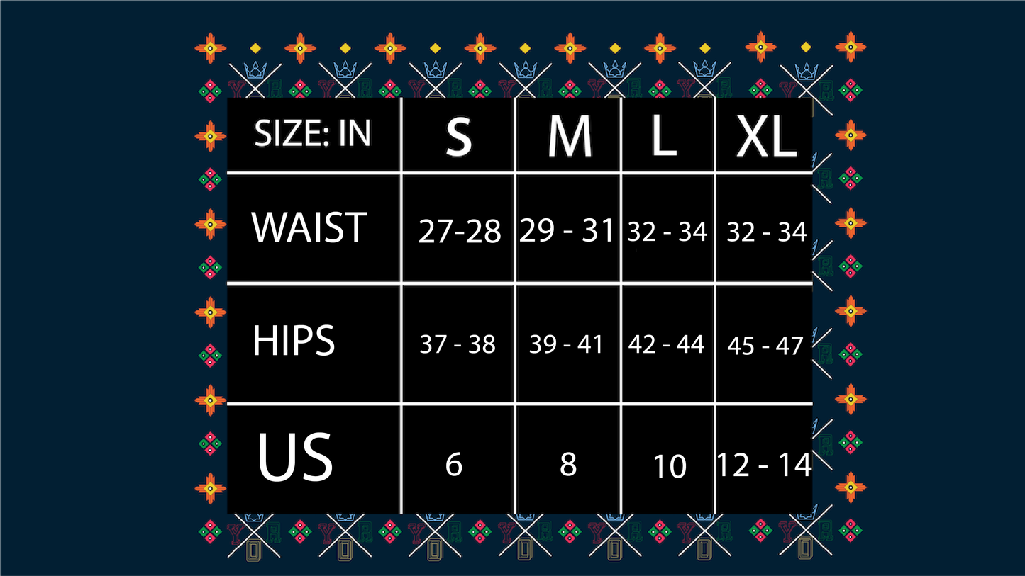 YOR® Icy Grey Phulkari Flared Sweatpants - Black