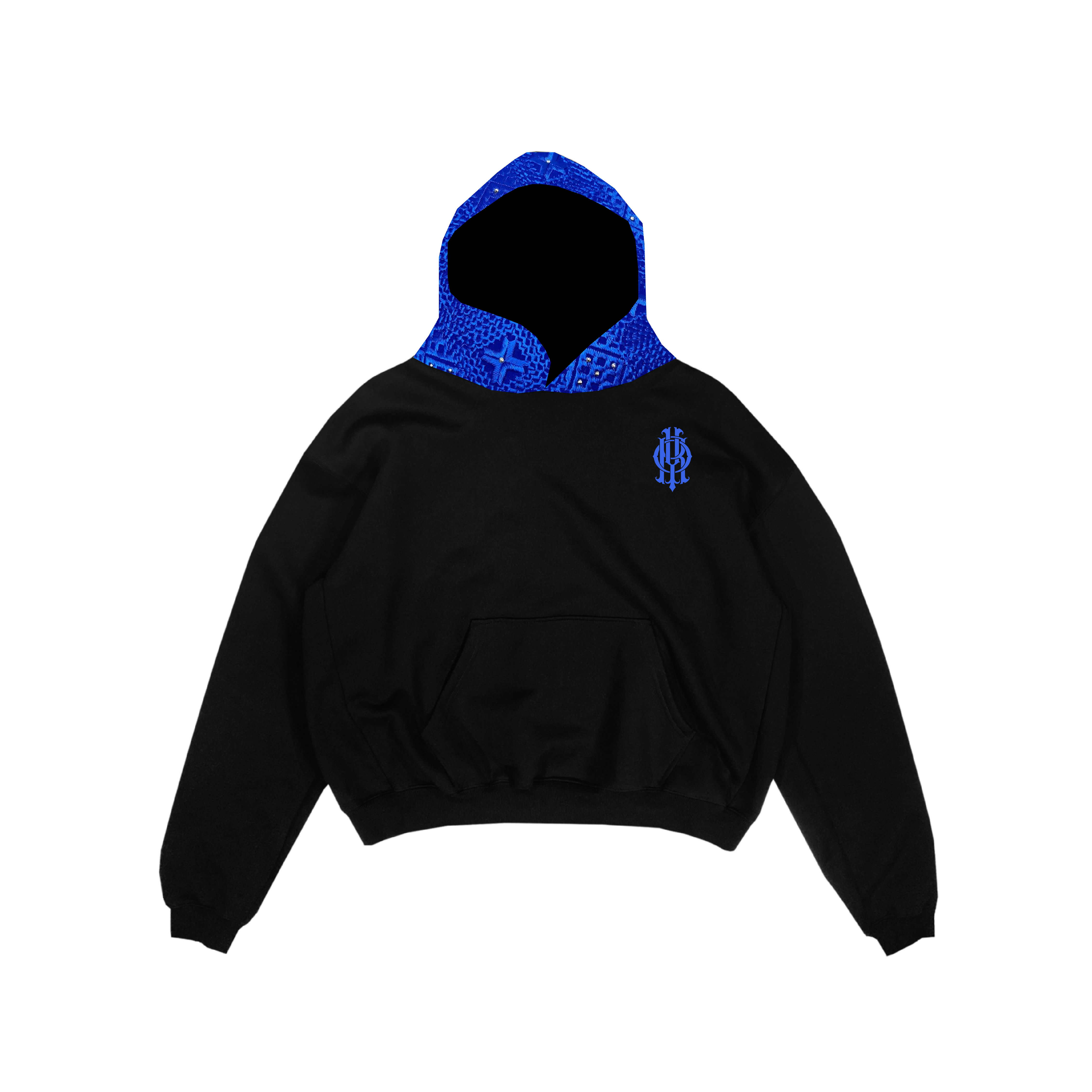 Black and royal blue hoodie online