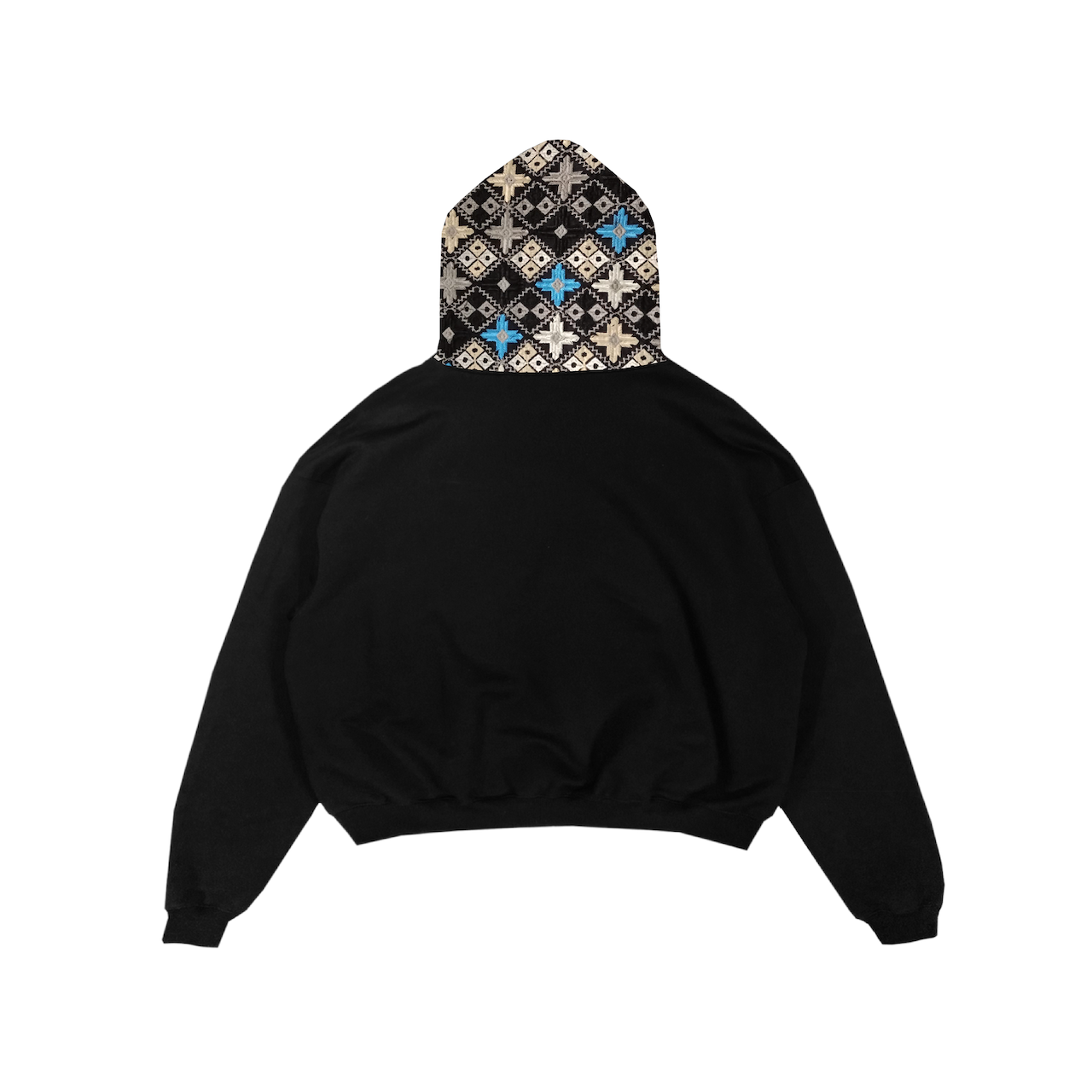 YOR® Obsidian Phulkari Hoodie - Black