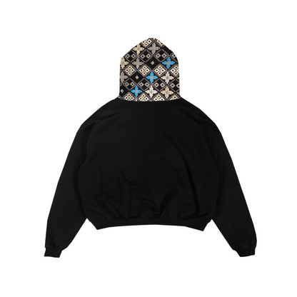 YOR® Obsidian Phulkari Hoodie - Black