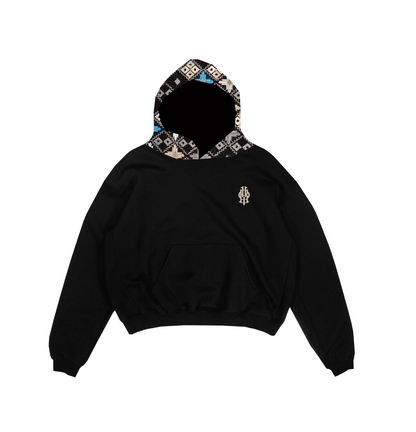 YOR® Obsidian Phulkari Hoodie - Black