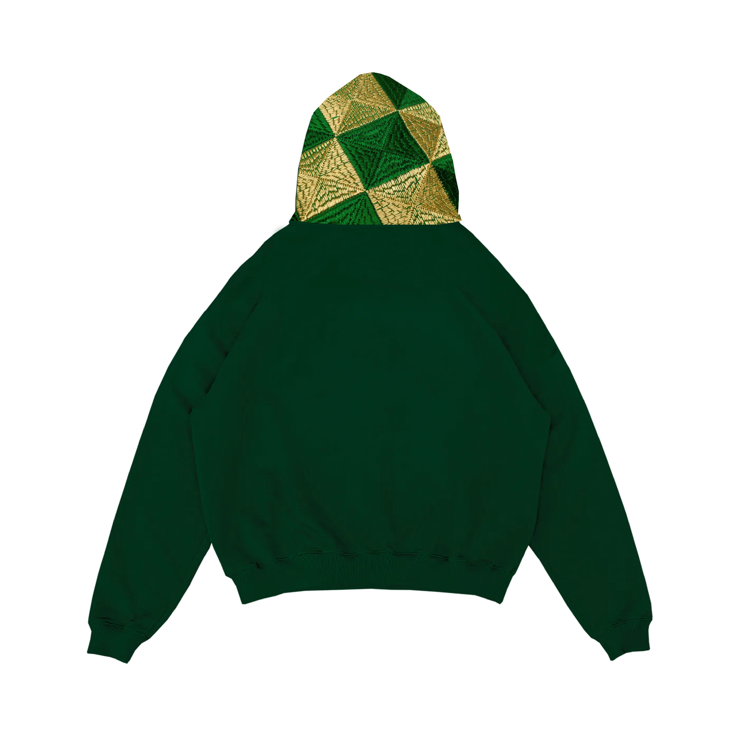 YOR® Green/Gold  Archive Phulkari Hoodie - Forest Green (Original Logo Era - 2017–2023)